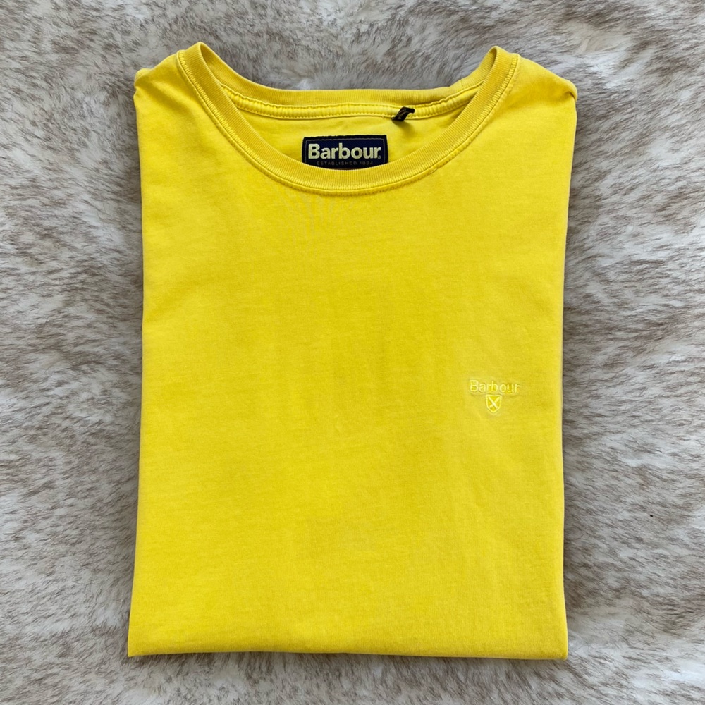 Barbour Yellow Garment Dye TShirt